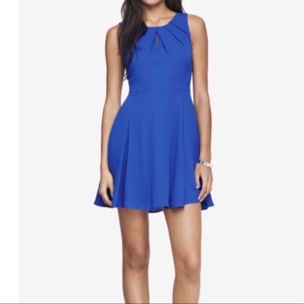 Blue Keyhole Cocktail Dress | XS - Picture 7 of 7